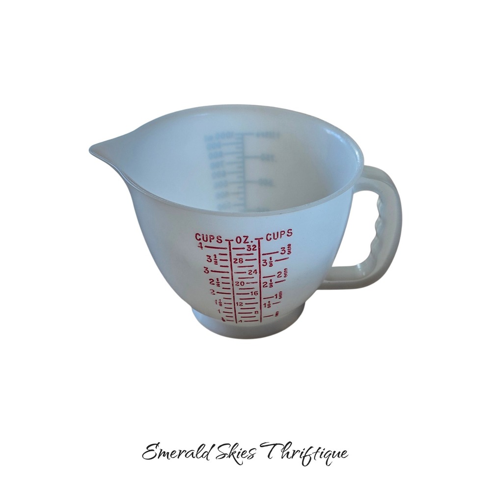 Tupperware 4 Cup Measuring Cup 1 Liter Batter Bowl Pitcher Vintage free ship